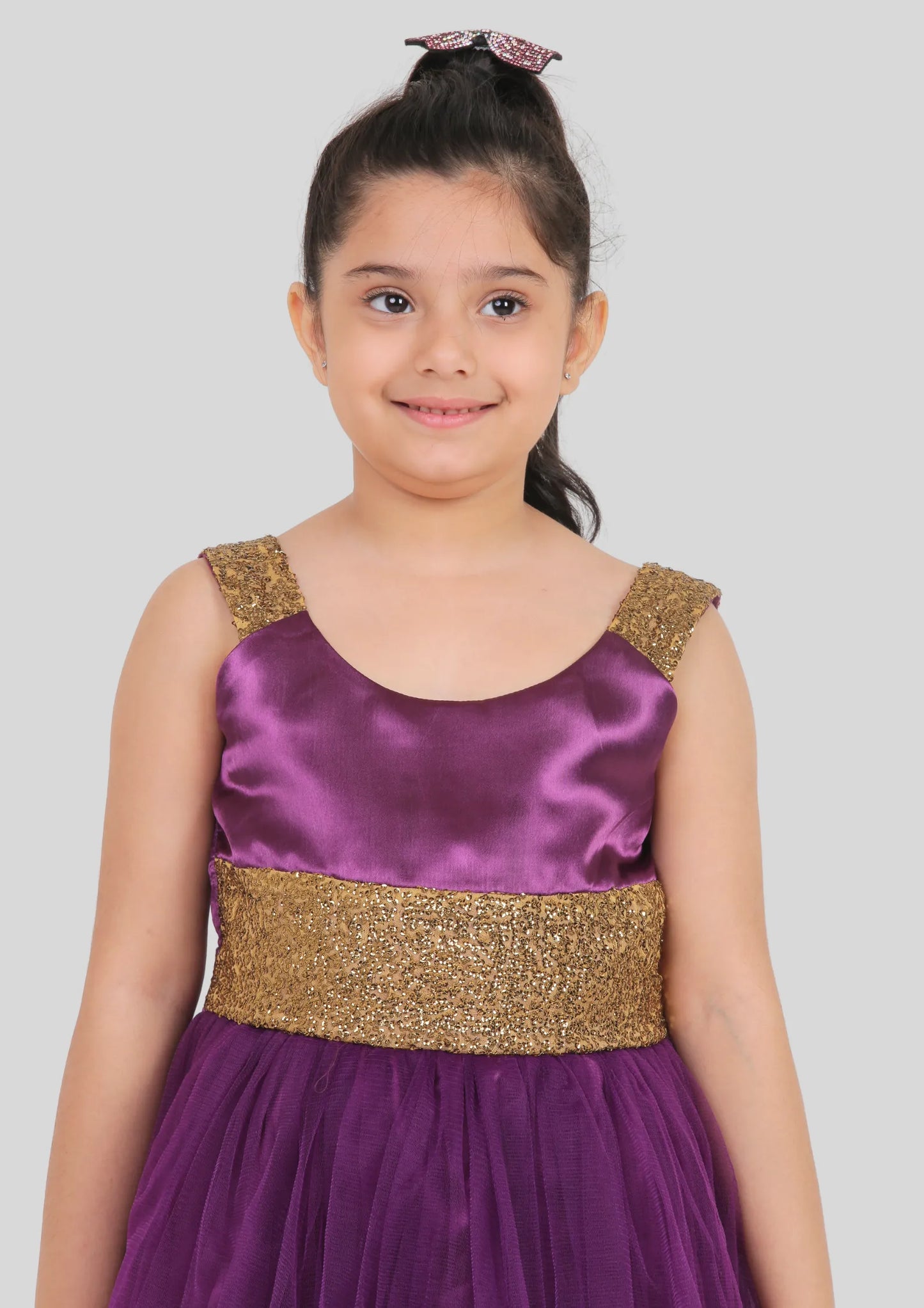 Purple Maxi Length Party Dress