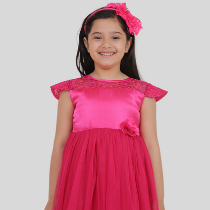 Fuchsia Pink Party Dress